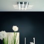 Plafoniera Eglo Lasagna 1 95569 Cromo Lucido, Ondulata ed intrecciata, Sistema LED 36W, 3780 Lumen, Luce calda, Minimalista