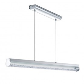 Sospensione Eglo Trevelo 93524 con diffusore in vetro trasparente impreziosito da cristalli, Sistema LED 24W, Luce calda