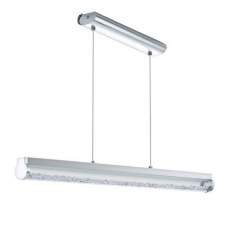 Sospensione Eglo Trevelo 93524 con diffusore in vetro trasparente impreziosito da cristalli, Sistema LED 24W, Luce calda
