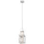Sospensione Lanterna Vintage Eglo Lisburn 49222 Grigia con struttura in metallo, 1 E27, Regolabile in altezza