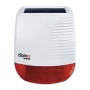 Beghelli 60034 Dome Sirena Wi-Fi per centrale Beghelli 60103, Pannello solare per ricarica batteria litio, Segnalatore luminoso