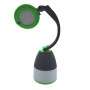 Lampada LED 3in1 Ra.El.Con 6025 con torcia 3W, Lampada da scrivania, Lanterna e Spot, 3 Batterie AA, Nera e verde, Struttura ABS