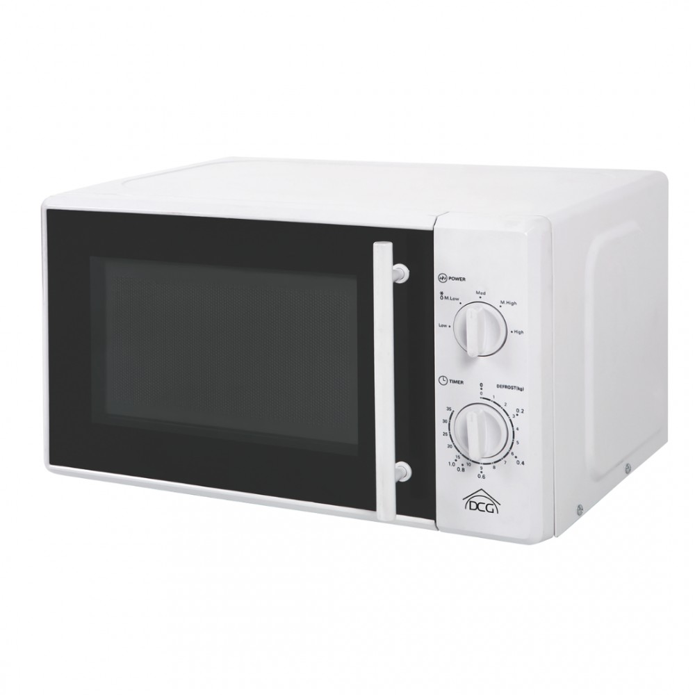 Forno Microonde 20 litri DCG MWG820N con grill, Timer 35 minuti, Funzione  scongelamento, Bianco, Diametro piatto girevole 25 cm