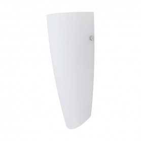 Lampada da parete Eglo Nemo 83119 con diffusore in vetro bianco, Struttura Cromo satinato, 1 E27, Moderna e semplice