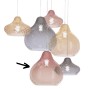 Top Light Dress 1191CR/SG-RU Sospensione Rubino con vetro soffiato arricchito da lavorazione a rombo, 1 E27, MADE IN ITALY, IP20