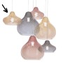 Top Light Dress 1191CR/SP-AM Sospensione Ambra con vetro soffiato arricchito da lavorazione a rombo, 1 E27, MADE IN ITALY, IP20