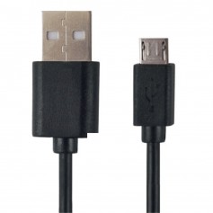 Cavo Micro USB per trasferire dati e ricaricare smartphone e tablet Telecustodia 601-01, Lungo 1 Metro, 1.5A, Nero