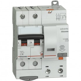 Bticino GC8230AC16 Interruttore magnetotermico differenziale 16A, 4 Moduli DIN, 2 Poli, 230V, IP20, MADE IN ITAL, IMQ, 0.03A