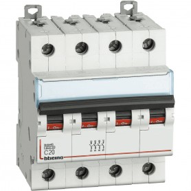 Interruttore magnetotermico 20A Bticino FA84C20 4P Quadripolare, 4 Moduli DIN, 4.5 kA, Curva C, MADE IN ITALY