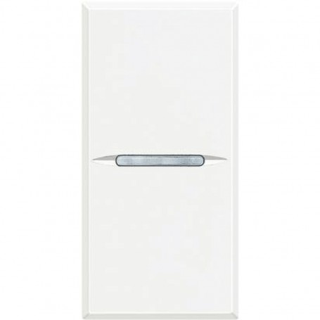 Bticino HD4003N Deviatore Axolute, Bianco, Profondità ridotta, 1 Modulo, 1 Polo, 10A, Morsetti vite a piastrina, MADE IN ITALY