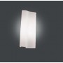 Panzeri Alvi A8533.40 Lampada da parete con Vetro Bianco Ondulato di Murano soffiato, Struttura in metallo, 1 E27, MADE IN ITALY