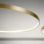 Panzeri Zero Round M03319.075.0501 Sospensione Ottone Satinato, Sistema LED 34W, 3710 Lumen, Luce calda, 2700K, MADE IN ITALY