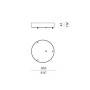Rosone Panzeri XM03319.531.0002 Singolo Ottone Satinato per sospensione Panzeri Zero Square M03219.050.0510, Dimmerabile