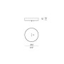 Rosone Panzeri XM03430.531.0002 Singolo Titanio per sospensione Panzeri Zero Round Vertical M03430.050.0510, Dimmerabile
