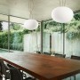 Panzeri Gilbert LED L06501.045.0402 Sospensione Bianca Ellisse, Sistema LED Integrato 27W, Luce calda, 2762 Lumen, 3000K, IP20