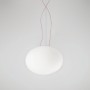Panzeri Gilbert LED L06501.045.0402 Sospensione Bianca Ellisse, Sistema LED Integrato 27W, Luce calda, 2762 Lumen, 3000K, IP20