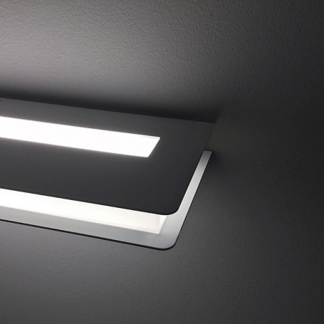 Applique da parete moderno bianco Panzeri Jackie A07701.000.0409, 10W LED Integrato, Luce calda, 600 Lumen