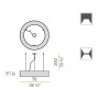 Panzeri Golden Ring L08101.080.0402 Sospensione con diffusore opalino, Sistema LED 92W, Luce calda, 7646 Lumen, MADE IN ITALY