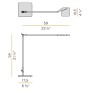 Panzeri Jackie C07701.000.0413 Lampada da scrivania Bianca, Orientabile, Sistema LED 10W, Luce calda, 526 Lumen, MADE IN ITALY