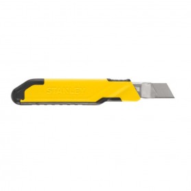 Stanley STHT10266-0 Taglierino Cutter Stanley Autobloccanbte da 18 mm, Barra portalama in acciaio, 2 Lame di ricambio