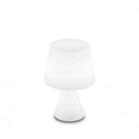 Ideal Lux Live TL Lampada da tavolo Ricaricabile Bianca, LED RGB Colorato 2,5W, Autonomia 10 ore, Per interni ed esterni, IP65
