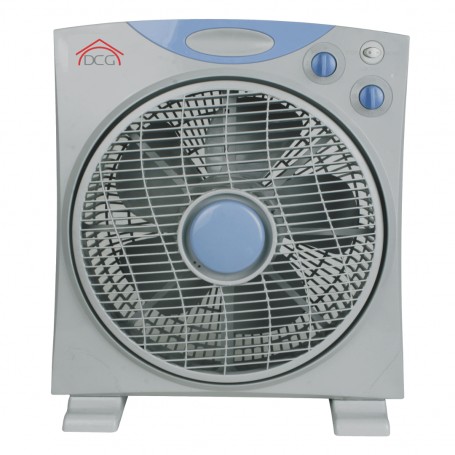 DCG CRB1210 Ventilatore quadrato da pavimento con timer 120 minuti, 3 Velocità, Griglia rotante, Diametro 40 cm, 40W, Grigio