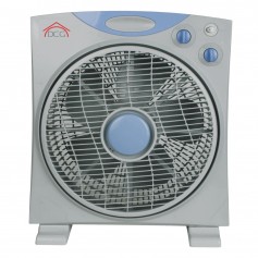 DCG CRB1210 Ventilatore quadrato da pavimento con timer 120 minuti, 3 Velocità, Griglia rotante, Diametro 40 cm, 40W, Grigio