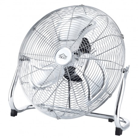 DCG CRB1255 Ventilatore da pavimento turbo industriale, 3 Velocità, Inclinabile, Metallo Cromo lucido, Diametro 55 cm, 150W