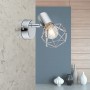 Globo Xara 54802-1 Faretto da parete con diffusore a gabbia, Cromo lucido, Orientabile, 1 E14, Struttura in metallo, Moderno
