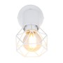 Globo Xara 54802W-1 Faretto da parete con diffusore a gabbia, Bianco, Orientabile, 1 E14, Struttura in metallo, Moderno