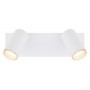 Globo Robby 57910-2W Barra 2 Spot orientabili, 2 GU10, Bianco, Particolare cromo, Struttura in metallo, Moderno