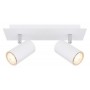 Globo Robby 57910-2W Barra 2 Spot orientabili, 2 GU10, Bianco, Particolare cromo, Struttura in metallo, Moderno