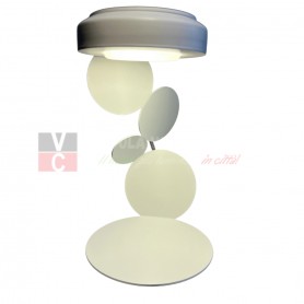 Cattaneo Mickey 861/1LW Lampada da tavolo Bianca, 1 GX53, Struttura in metallo, MADE IN ITALY, Moderna e luminosa