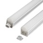 Beghelli Elplast 74076 Plafoniera LED Sottopensile 8W 573 mm, Luce Calda-Naturale-Freeda, 680 Lumen, Bianca, Staffe incluse