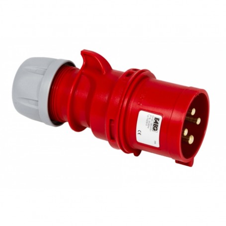 FAEG FG23516 Spina volante industriale rossa 3P+N+T 16A 400V 6H, Alveoli in ottone, -25°C +60°C, IK 8, IP44