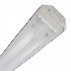 Plafoniera stagna IP65 per 2 tubi LED 9W da 60 cm Beghelli 72001ST, Installabile a parete o soffitto, 220V, A++: Coppolav.it