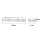 Beghelli 72003ST Plafoniera 120 cm 2 tubi LED, Da parete o soffitto, Stagna IP65, 220V, A++