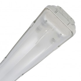 Beghelli 72003ST Plafoniera 120 cm 2 tubi LED, Da parete o soffitto, Stagna IP65, 220V, A++