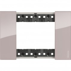 Bticino Living Now KA4803DM Placca Aura 3 Moduli, Materiale plastico, Serie Civili, MADE IN ITALY