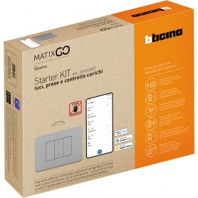 Starter Kit Bticino Matix Go JW1010KIT, Bianco, Per gestire luci, prese e controllo carichi, MADE IN ITALY