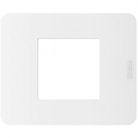 Placca Bianca Bticino Matix Go JA4802JW, 2 Moduli, Tecnopolimero, MADE IN ITALY