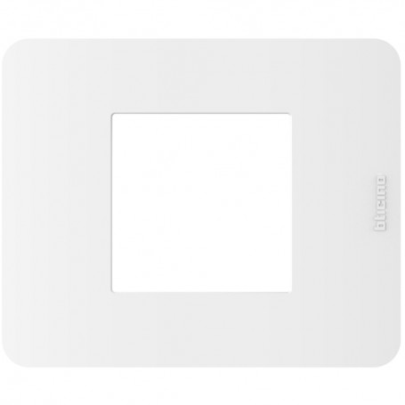 Placca Bianca Bticino Matix Go JA4802JW, 2 Moduli, Tecnopolimero, MADE IN ITALY