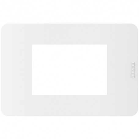 Placca Bianca Bticino Matix Go JA4803JW, 3 Moduli, Tecnopolimero, MADE IN ITALY