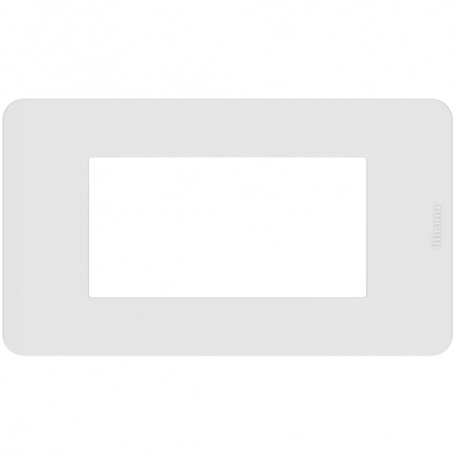 Placca Bianca Bticino Matix Go JA4803JW, 3 Moduli, Tecnopolimero, MADE IN ITALY