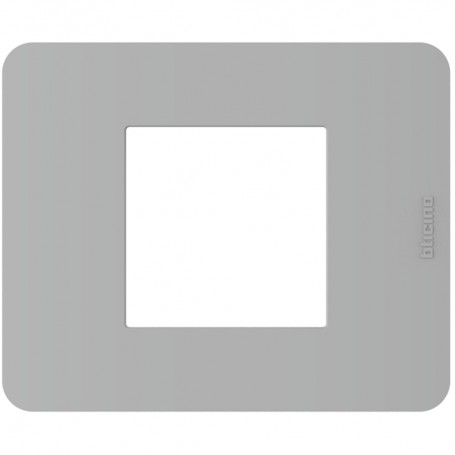 Placca Grigio Bticino Matix Go JA4802JG, 2 Moduli, Tecnopolimero, MADE IN ITALY
