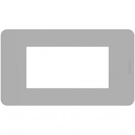 Placca Grigia Bticino Matix Go JA4804JG, 4 Moduli, Tecnopolimero, MADE IN ITALY