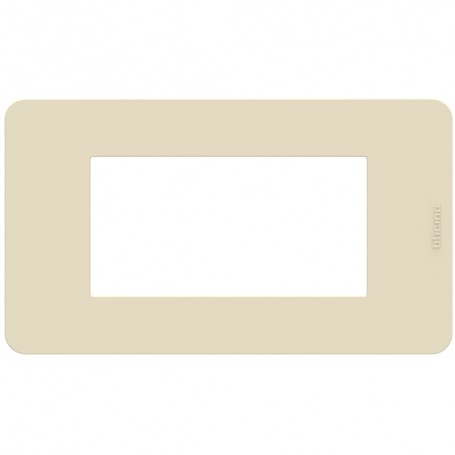 Placca Avorio Bticino Matix Go JA4804TI, 4 Moduli, Tecnopolimero, MADE IN ITALY