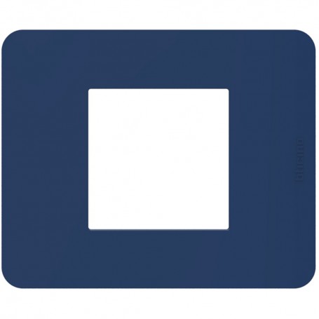 Placca Blue Bticino Matix Go JA4802TB, 2 Moduli, Tecnopolimero, MADE IN ITALY