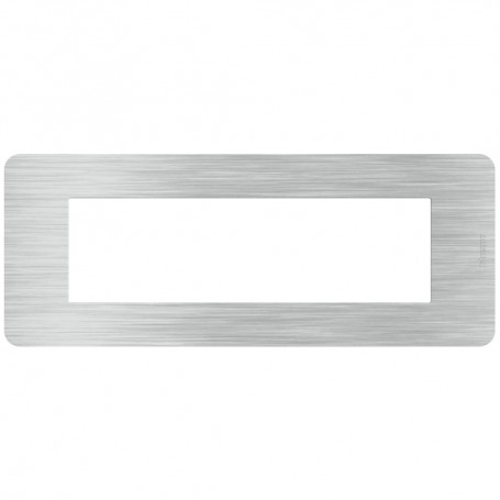 Placca Aluminium Bticino Matix Go JA4807EA, 7 Moduli, Tecnopolimero, MADE IN ITALY