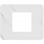Placca Carrara Bticino Matix Go JA4802EM, 2 Moduli, Tecnopolimero, MADE IN ITALY
